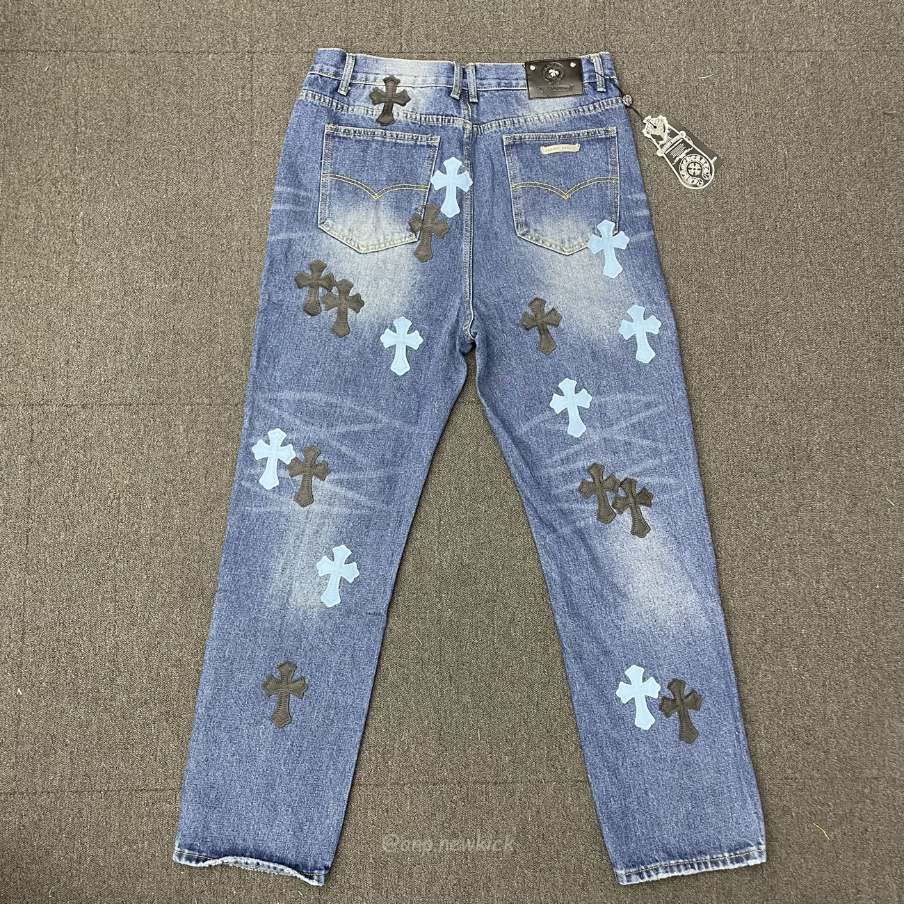 Chrome Hearts Blue Jeans Cross Patch (3) - newkick.vip